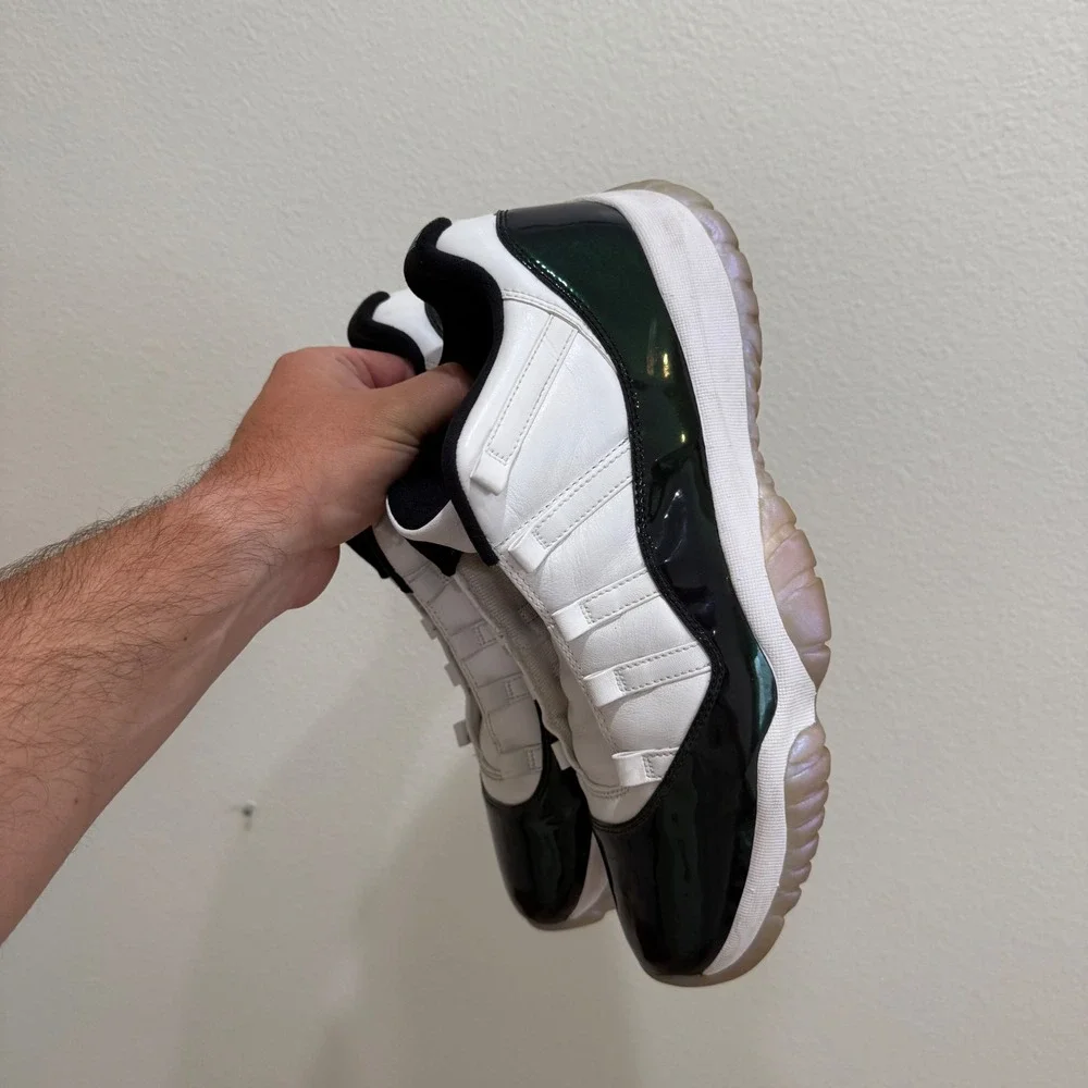 Jordan 11 Retro Low Easter Emerald White Green 528895-145 Mens Sneaker